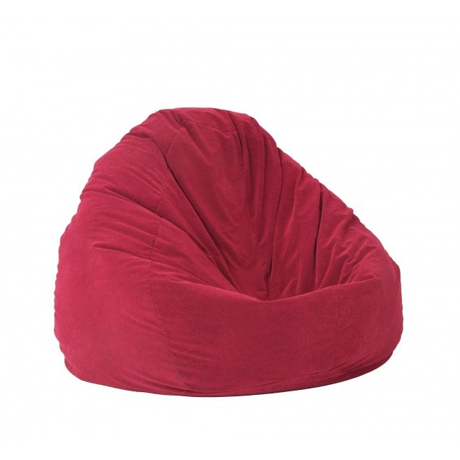 Fotoliu Pufrelax tip Sac Nirvana Gigant Gama Premium Textil, Bloody Red, husa detasabila, umplut cu perle polistiren