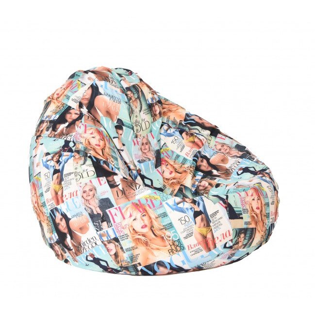 Fotoliu (Mare) Nirvana Gigant - Fashion Magazine (Gama Premium) umplut cu perle polistiren (beanbag para marca Pufrelax) Fabricat in Romania