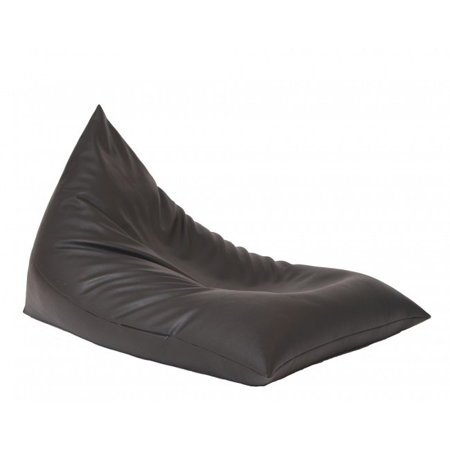 Fotoliu (Mediu) Kudos - Black (piele ecologica) umplut cu perle polistiren (fotoliu sac marca Pufrelax) Fabricat in Romania