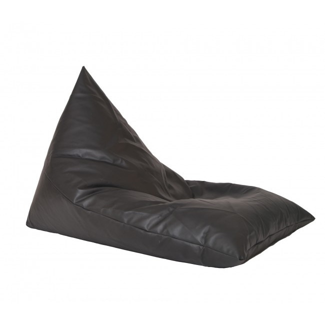 Fotoliu (Mediu) Kudos - Back 2 Black (GAMA PREMIUM PU) umplut cu perle polistiren (fotoliu sac marca Pufrelax) Fabricat in Romania