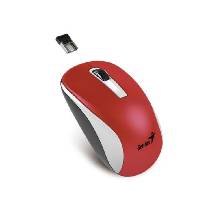 Мишка GENIUS безжична NX-7010 BlueEye 1600dpi, червена