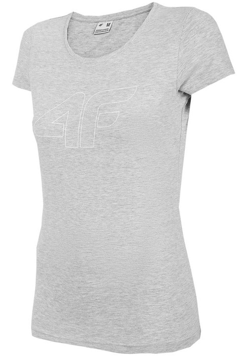 Női póló H4L22 TSD353 27M, 4F, Pamut/Elasztán, Világosszürke, M INTL