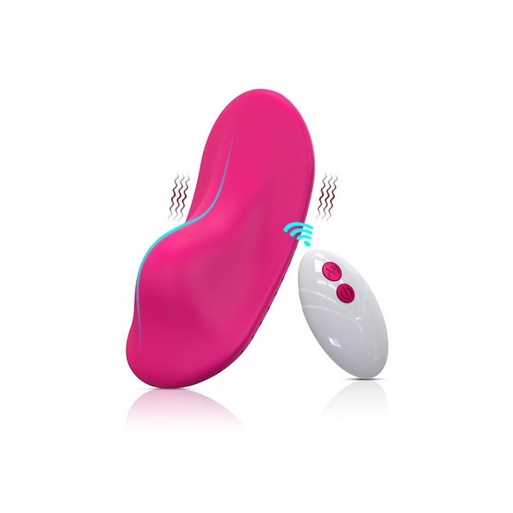 Viselhető vibrátor távirányítóval, 10 rezgési mód - csikló- és mellstimulátor, szexuális játék nőknek/pároknak, szexuális kiegészítő, piros