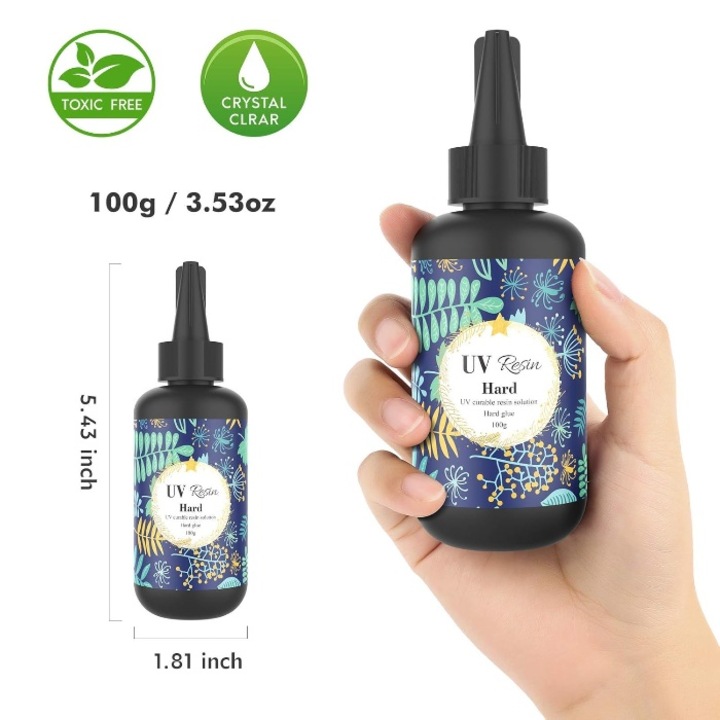 Rasina Epoxida UV pentru Bijuterii 100g/ml - Transparenta Cristal ...