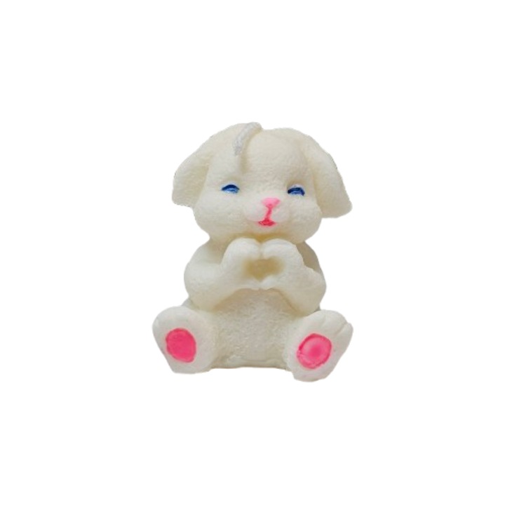 Szójaviasz gyertya - Különleges húsvéti nyuszi, kézzel készített - 100% természetes szójaviasz