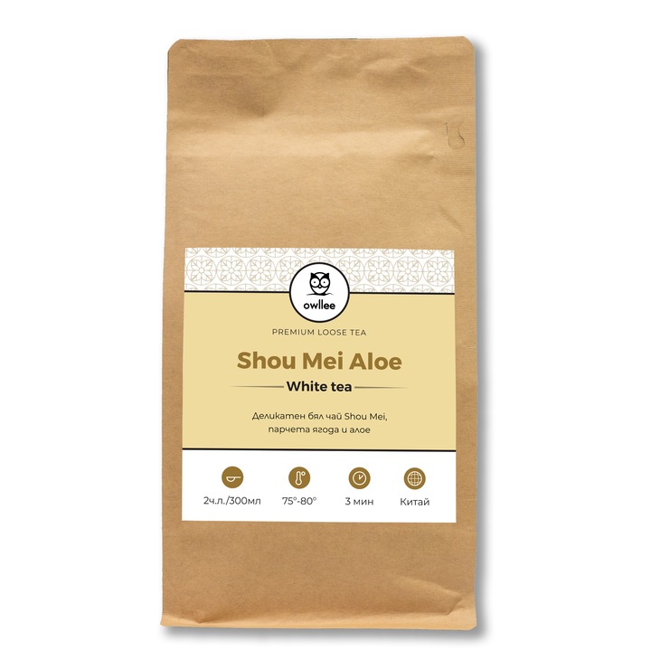 Owllee Shou Mei Aloe fehér tea, 50 g