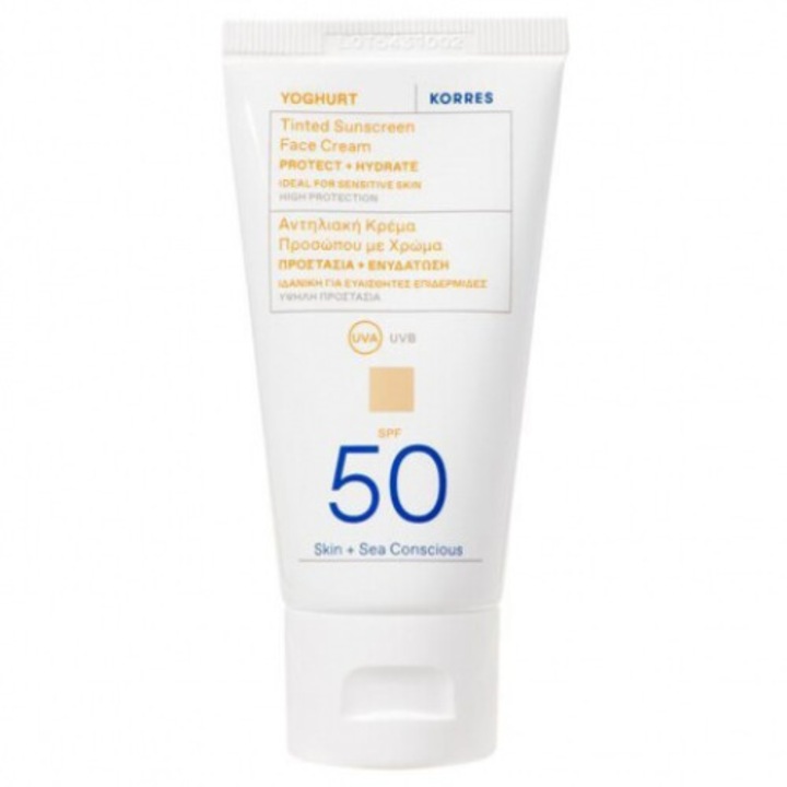 Crema de fata cu protectie solara Korres, SPF50, 50 ml