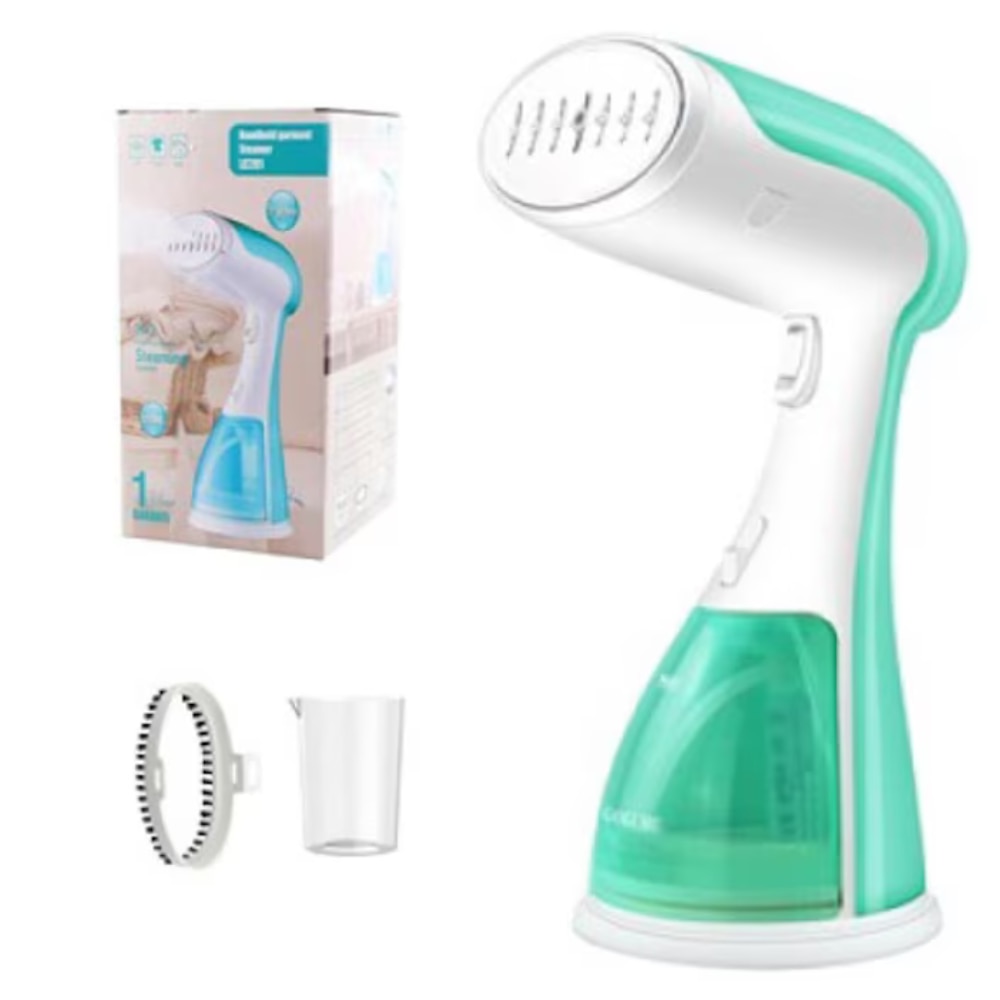 Aparat de calcat vertical cu abur Arvada® LC 201, 1500 W, 300 ml, Abur 27 gr/min, Alb/verde