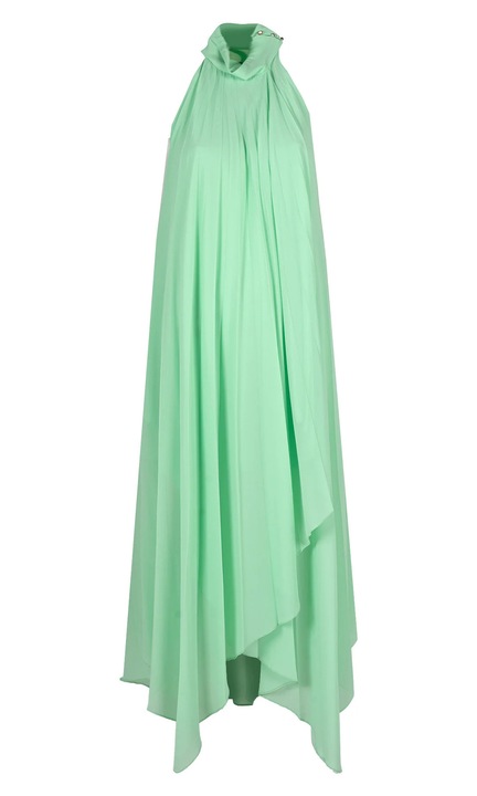 Rochie asimetrica, Patrizia Pepe, verde, poliester, 34 EU