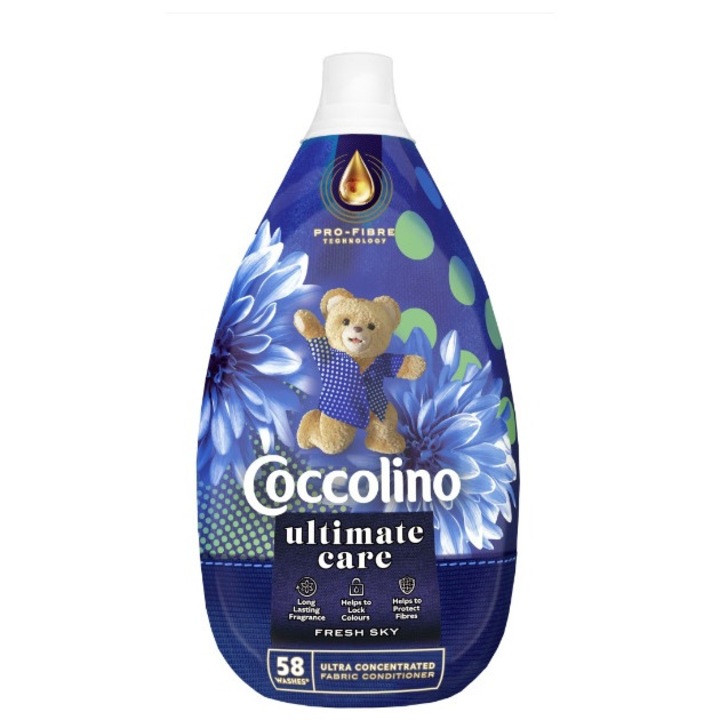 COCCOLINO Ultimate Care, balsam ultra-concentrat Fresh Sky, 870 ml, 58 spalari