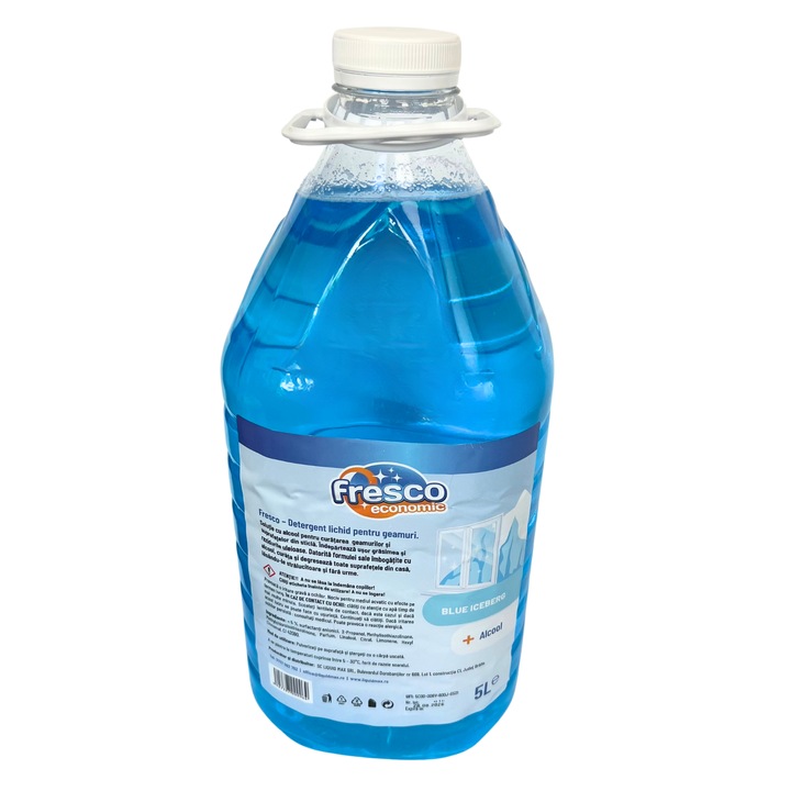 Solutie curatat Geamuri si Suprafete din Sticla, Fresco Blue Iceberg, Profesional, 5 L