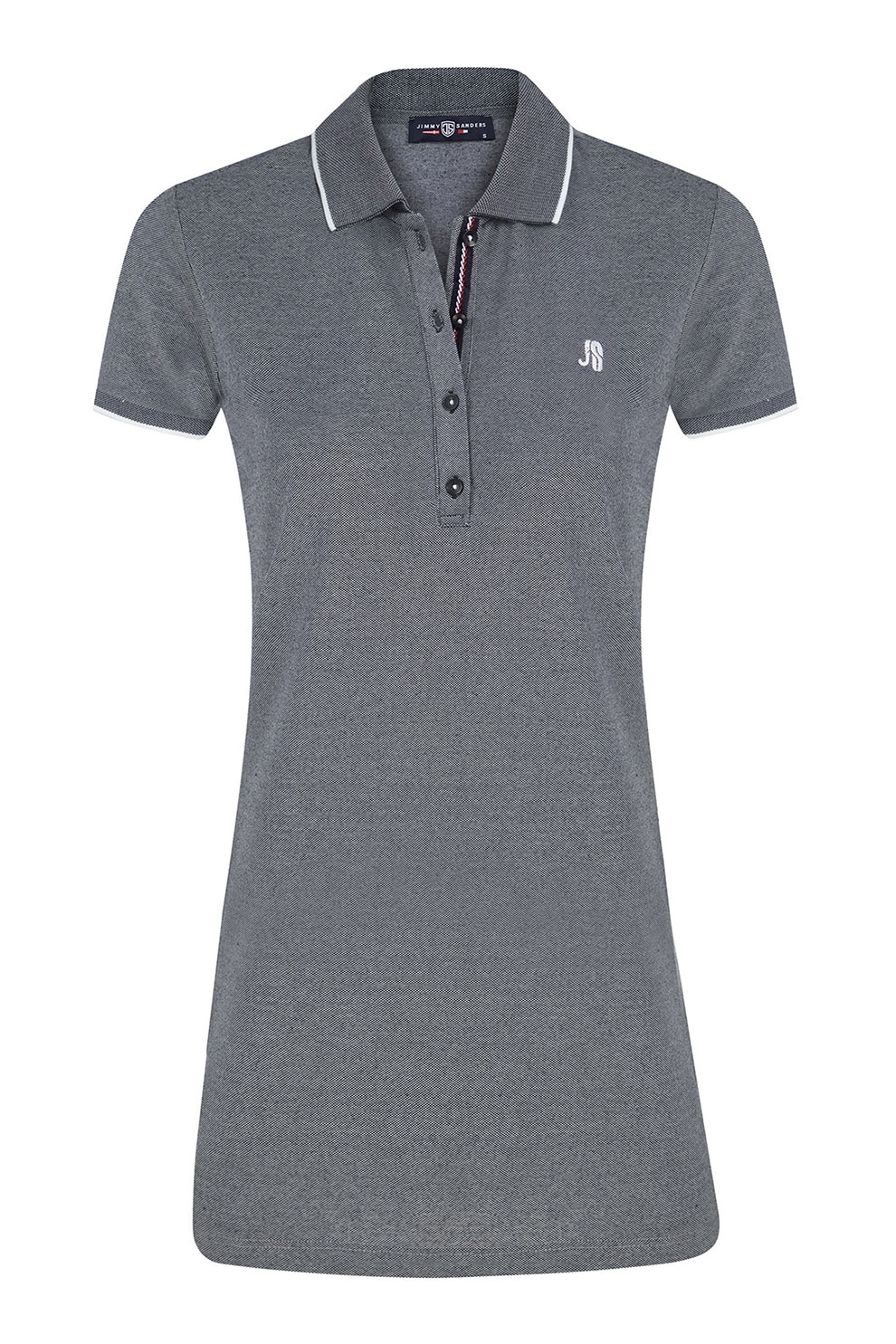 JIMMY SANDERS, Rochie mini polo slim fit, Gri carbune, M