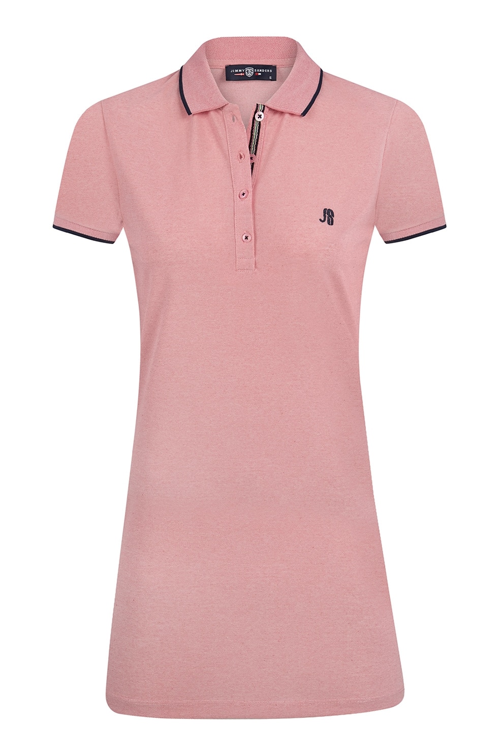 JIMMY SANDERS, Rochie mini polo slim fit, Roz deschis, M