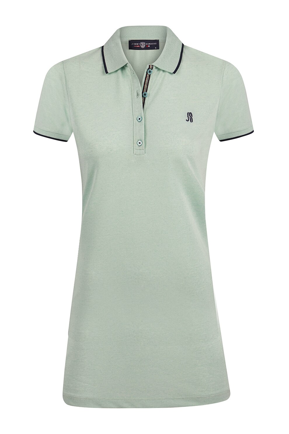 JIMMY SANDERS, Rochie mini polo slim fit, Verde deschis, M