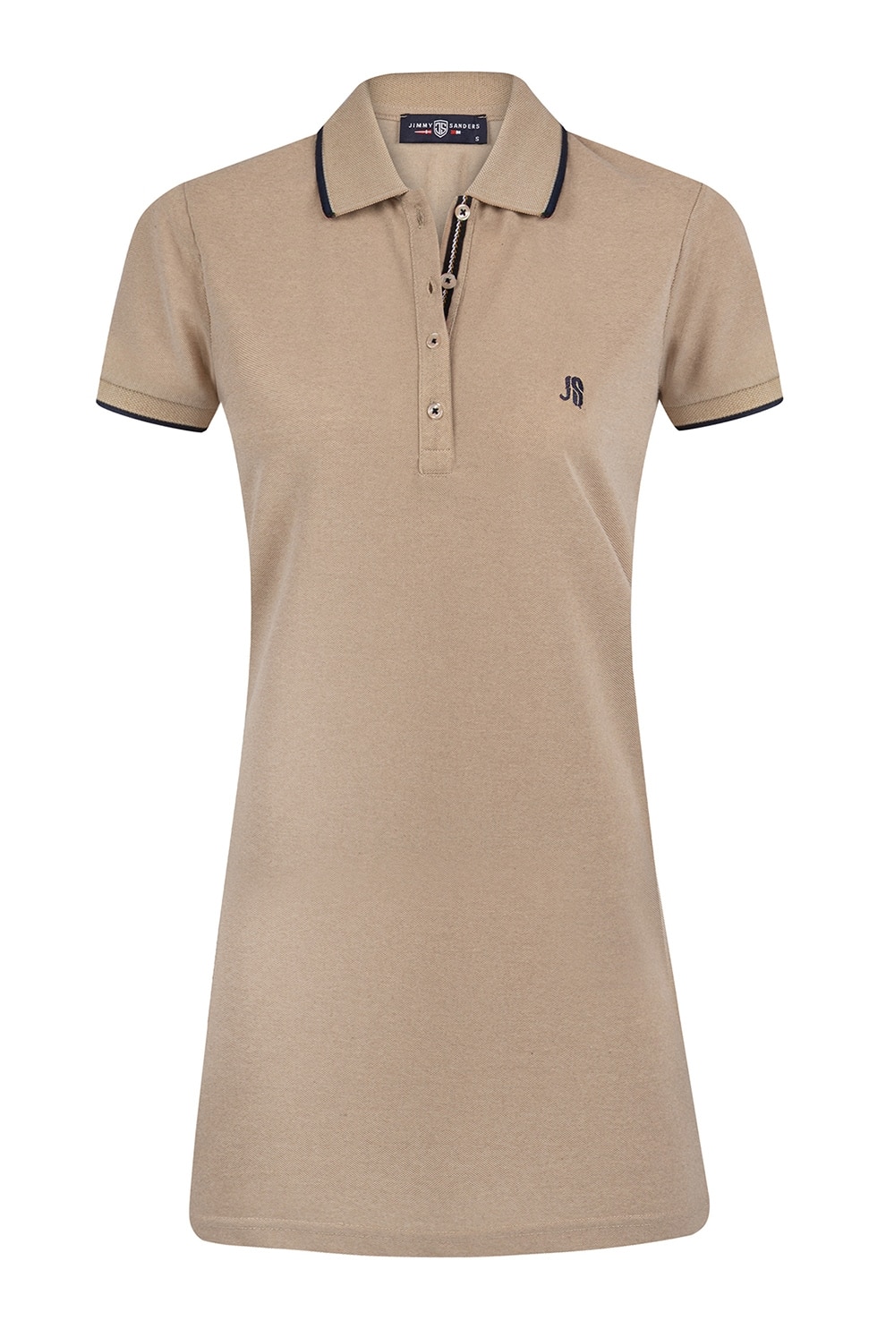 JIMMY SANDERS, Rochie mini polo slim fit, Camel, S