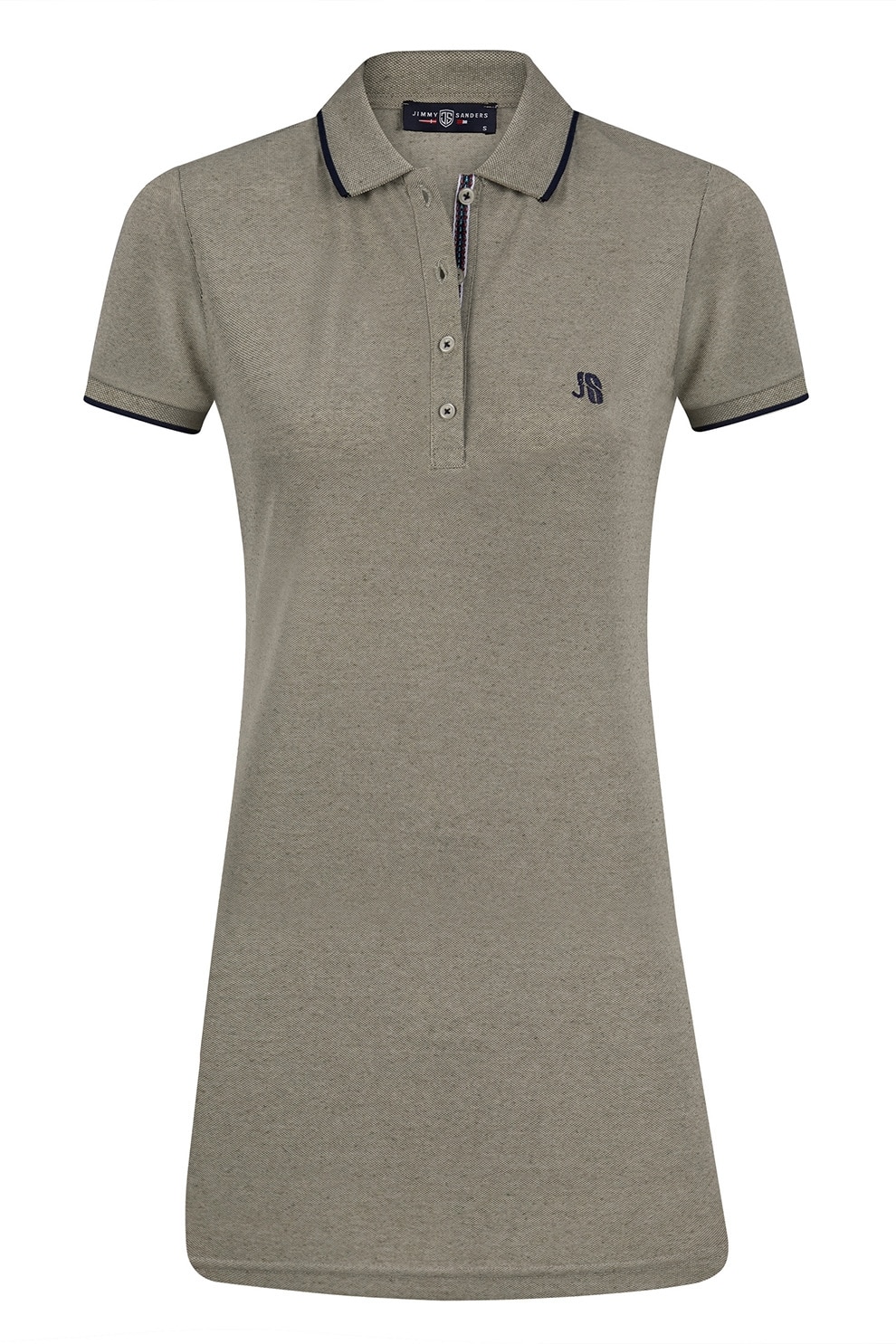 JIMMY SANDERS, Rochie mini polo slim fit, Kaki, M