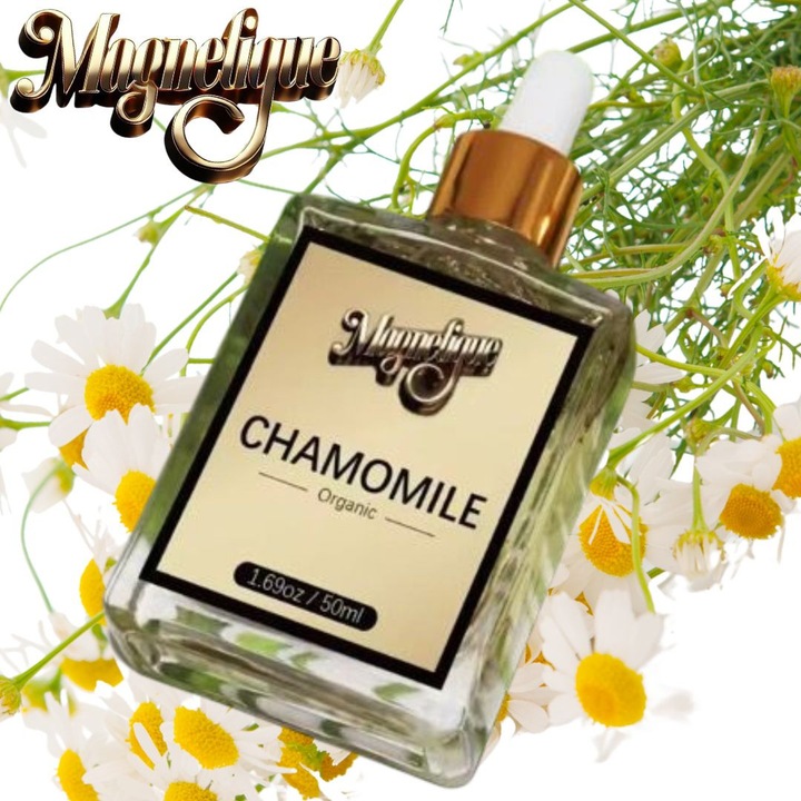 Ulei Esential de Musetel, Magnetique Chamomile 50ml, Ulei Esential 100% Natural Distilat cu Abur, Ulei Aromatic pentru Masaj, Relaxare, Antistres, Ulei pentru Somn Odihnitor, Ulei Esential Aromaterapie, Ulei Parfumat, Terapeutic, Afrodisiac, Revigorant