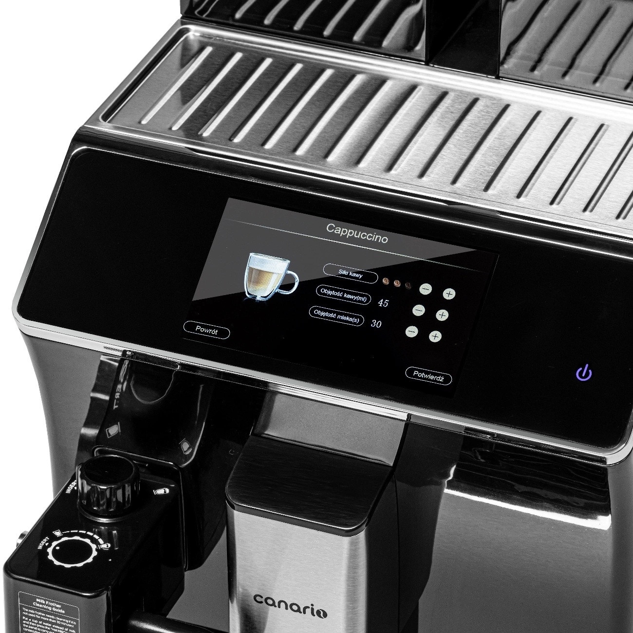 Aparat de cafea complet automat, Canario Cafe, Model CC703, Aparat de cafea profesional, Usor de utilizat, Curatare automata, Performanta ridicata