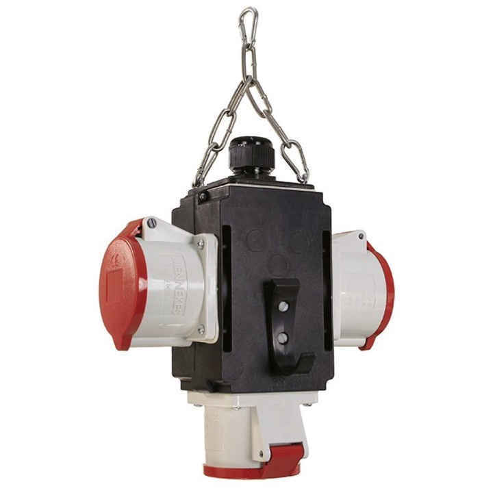 Distribuitor de energie Energy Cube suspendat cu 3 prize trifazice 400V 5 poli 3P+N+E 32A IP44
