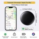 Dispozitiv Anti-Pierdere STADIS™ T11-Pro, Compatibil iPhone, cu Localizare GPS Tracker, Acoperire Globala, Bluetooth, Aplicatie FindMy, pentru Copii, Batrani, Animale de Companie, Chei, Bagaje, cu Baterie inclusa, Suport din Silicon inclus, Negru