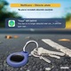Dispozitiv Anti-Pierdere STADIS™ T11-Pro, Compatibil iPhone, cu Localizare GPS Tracker, Acoperire Globala, Bluetooth, Aplicatie FindMy, pentru Copii, Batrani, Animale de Companie, Chei, Bagaje, cu Baterie inclusa, Suport din Silicon inclus, Negru