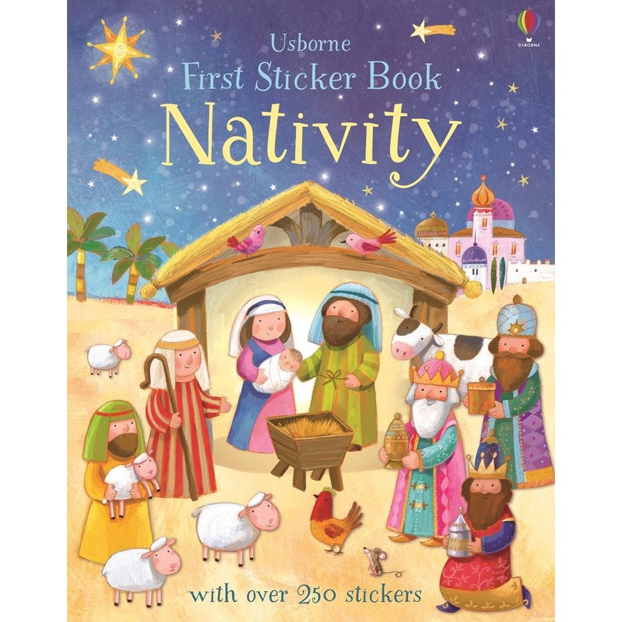 First Sticker Nativity - Carte Usborne (3+)