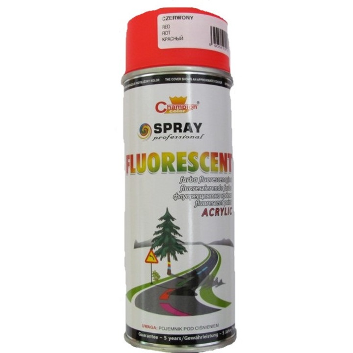 Spray vopsea Profesional CHAMPION ROSU FLUORESCENT 400ml
