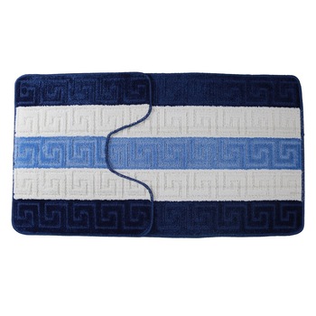 Set 2 covorase de baie Greek, Albastru, 60x100 cm, 50x60 cm Set 2 covorase de baie Greek, Albastru, 60x100 cm, 50x60 cm