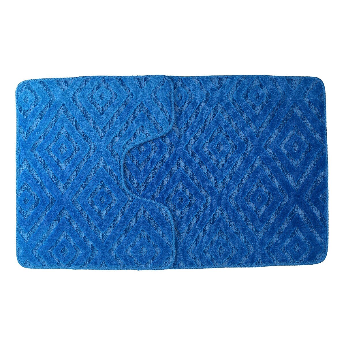 Set 2 covorase de baie Brick, Albastru, 60x100 cm, 50x60 cm