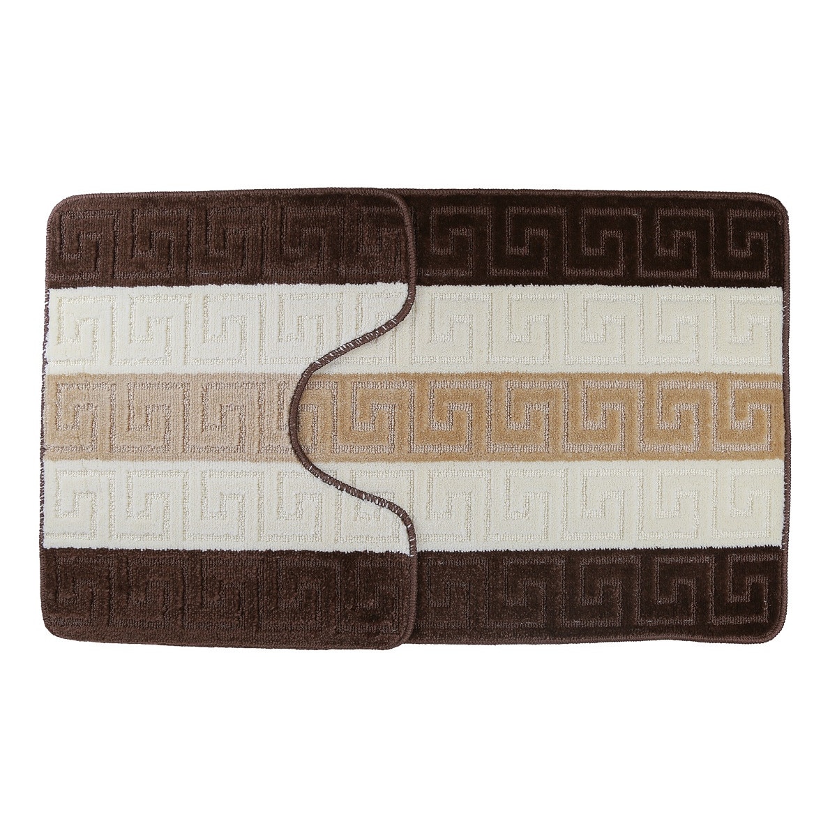 Set 2 covorase de baie Greek, Maro, 60x100 cm, 50x60 cm