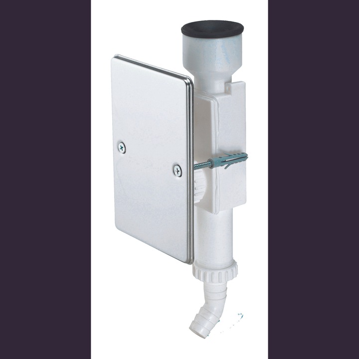 Szifon rozsdamentes acéllemezzel, Ghidini Italia, bejárat d. 24-32, d. kimenet 20-32