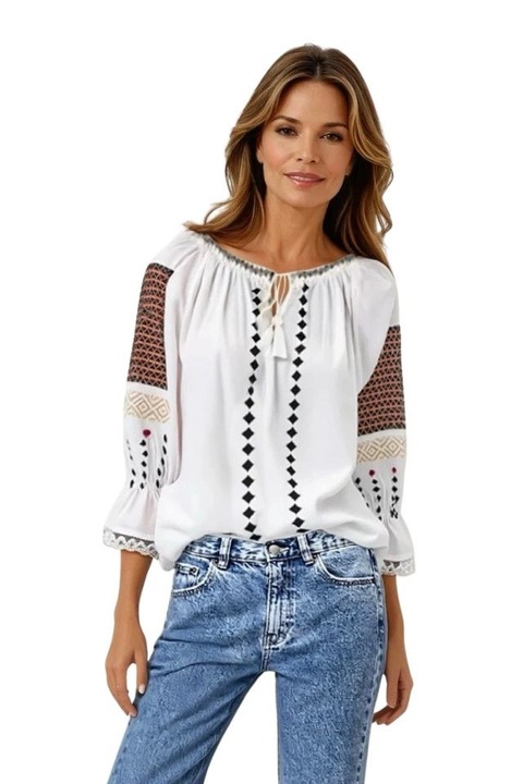 Bluza R25, Rosu bordo mat/Alb optic