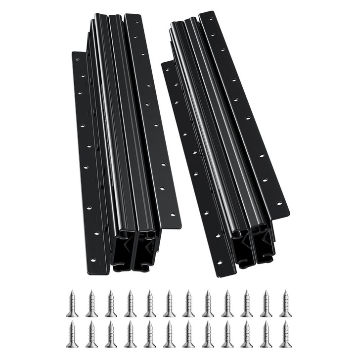 Glisiere pentru sertar, montaj sub sine, 16 inchi, pentru dulap scara, sarcina maxima 260 lb, robuste, rezistente la uzura