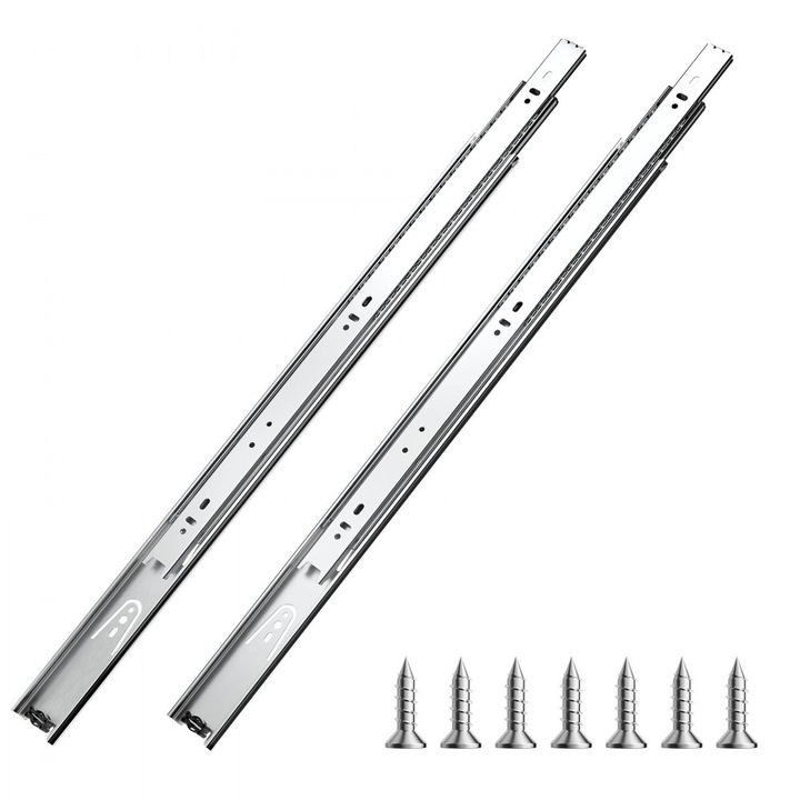 Glisiere Dulap Sertar, Montaj Lateral, 22 inch(56cm), Set 10 Perechi, Sarcina 100lb(45Kg), Inlocuire Eficienta