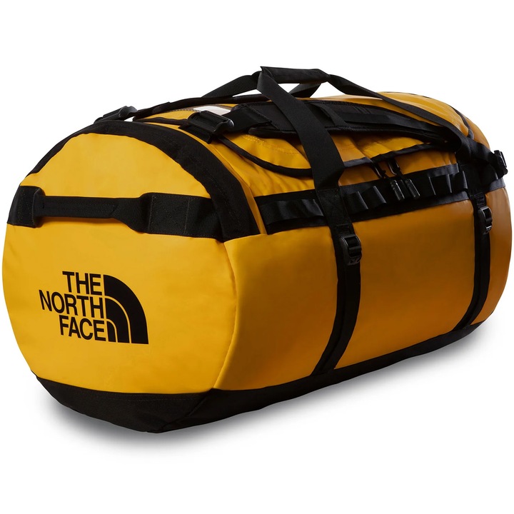 Geanta sport tip rucsac The North Face Base Camp Duffel L, galben