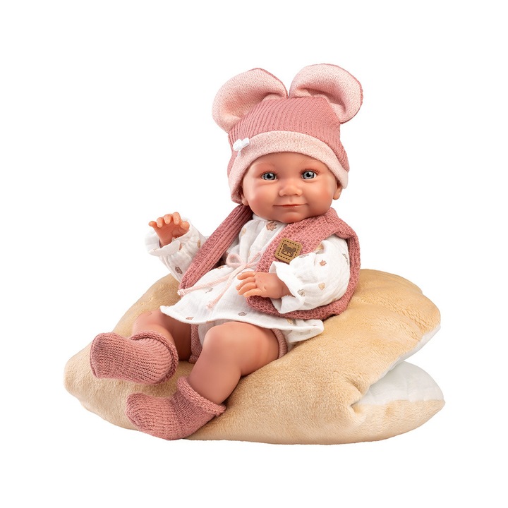 Papusa Llorens, Nica cu pernita maro, 40 cm