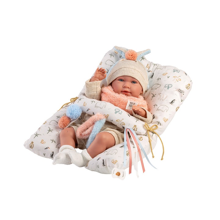 Papusa Llorens, Mimi cu pernita de joc, cu sunete, 42 cm