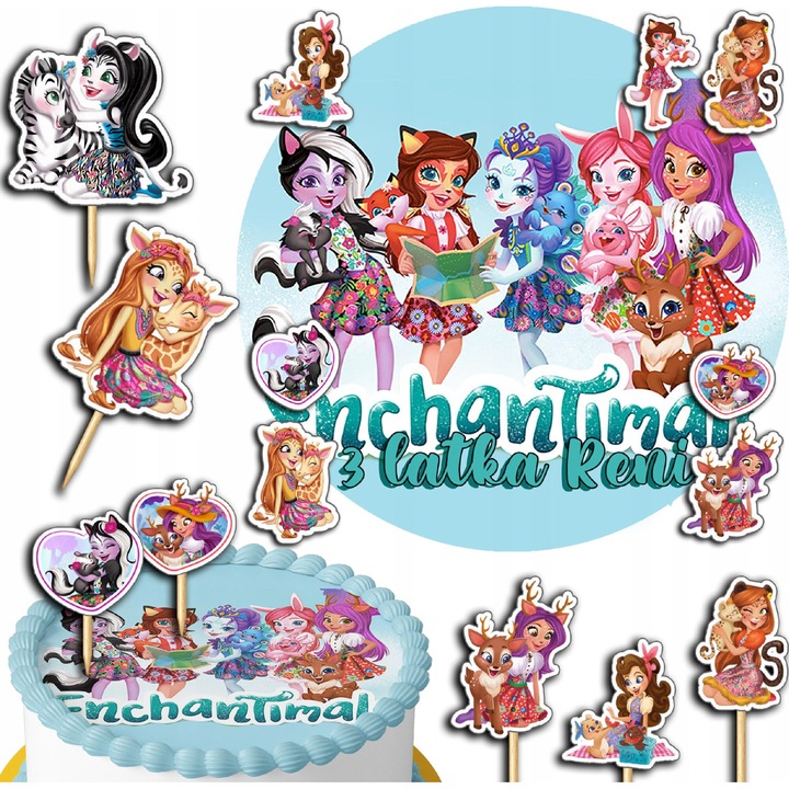 Аксесоари за торта 30 см + 3D топери, кутия World, играчки