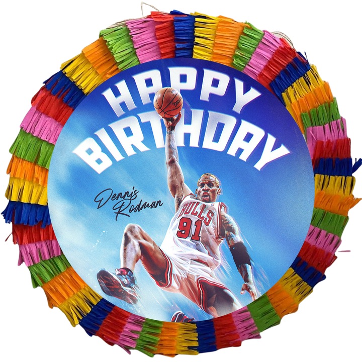 NBA Kosárlabda Party Pinata, 35 cm, Többszínű