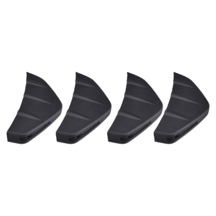 Set 4 Piese Ornament Splitter Universal din Plastic ABS pentru Bara Spate, Culoare Negru Lucios