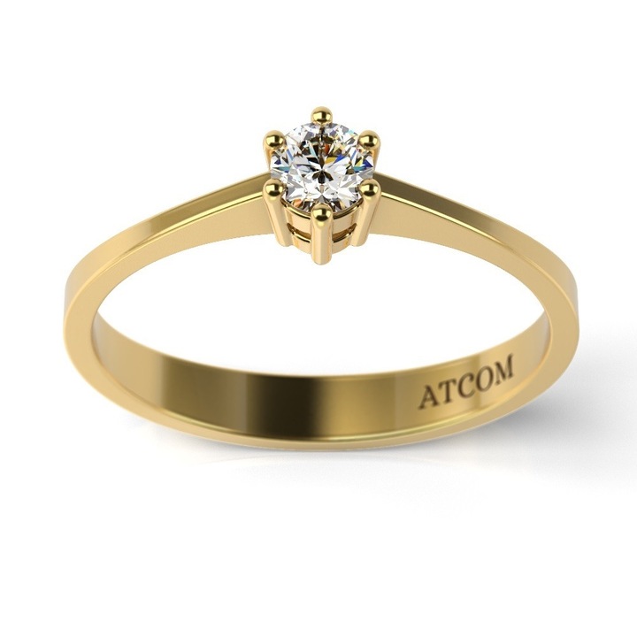 Inel de logodna cu diamant Magelan aur galben