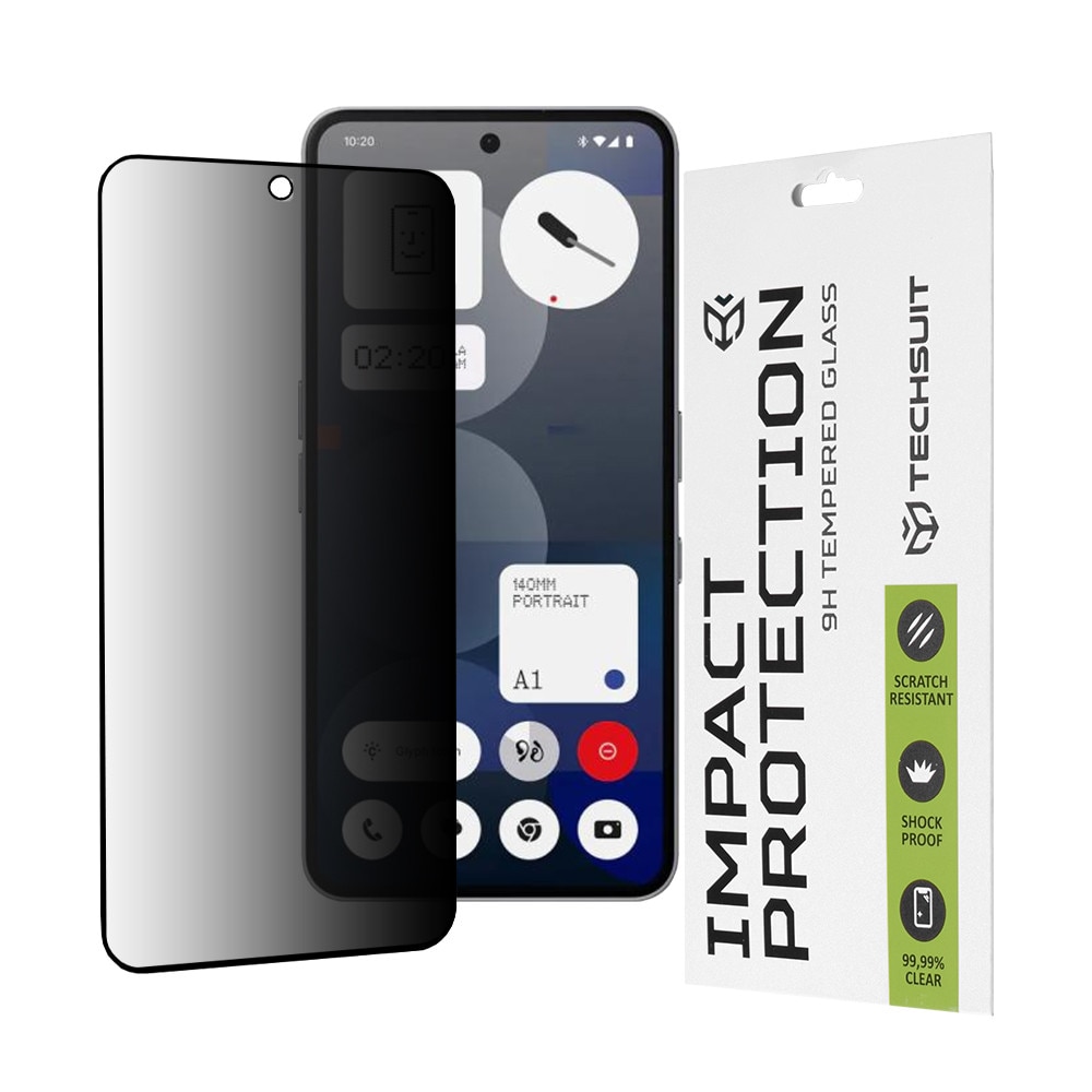 Folie pentru Nothing Phone (3a) / (3a) Pro - Techsuit 111D Privacy Full Glue - Black
