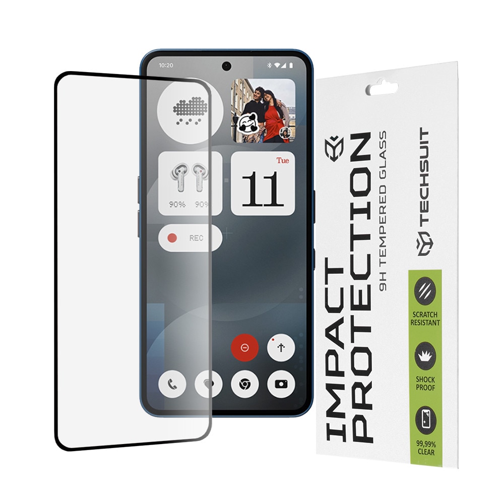 Folie pentru Nothing Phone (3a) / (3a)A Pro - Techsuit 111D Full Cover / Full Glue Glass - Black