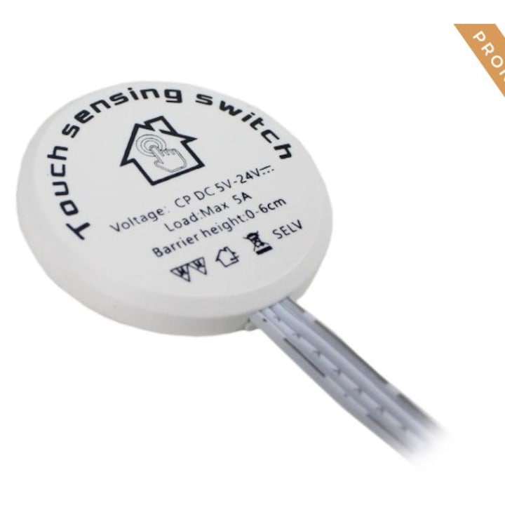 Intrerupator senzor Banda LED de mobilier On Off 5A 12v-60W / 24v-120W aplicat ZenLED®