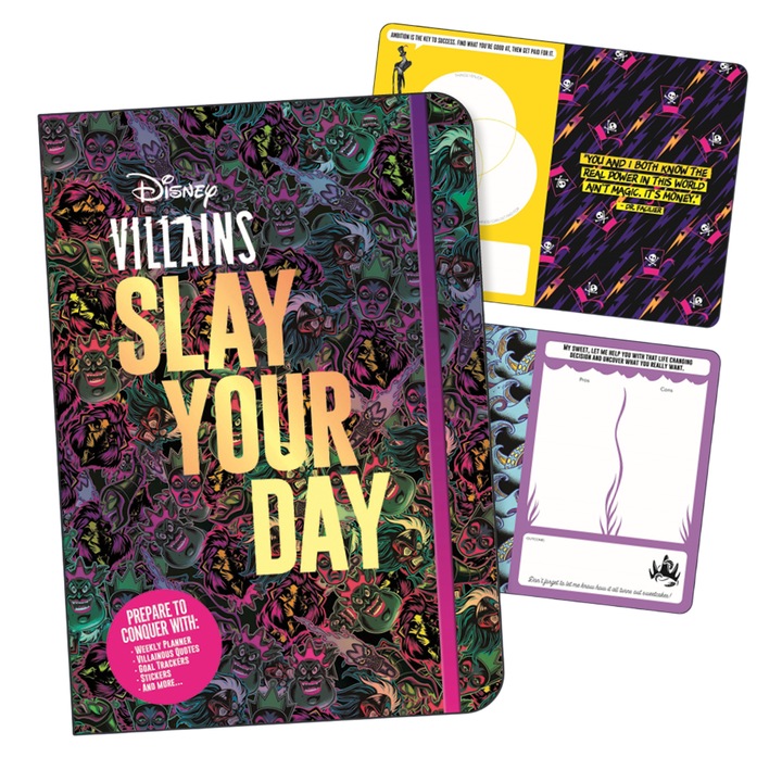Agenda Disney Villains Slay Your Day, A5, Nedatata, Holografica