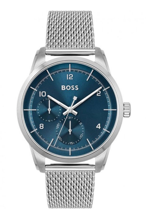 BOSS, Multifunkciós rozsdamentes acél karóra, Ezüstszín