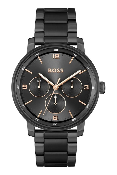 BOSS, Ceas din otel inoxidabil cu functii multiple, Negru