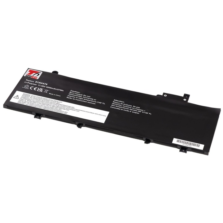 Baterie T6 Power compatibil cu Lenovo ThinkPad T480s series, 4950mAh, 57Wh, 3cell, Li-Pol