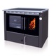 Soba tip centrala cu plita si cuptor Cezara 25 PREMIUM, ev.stanga, culoare ANTRACIT,25kw