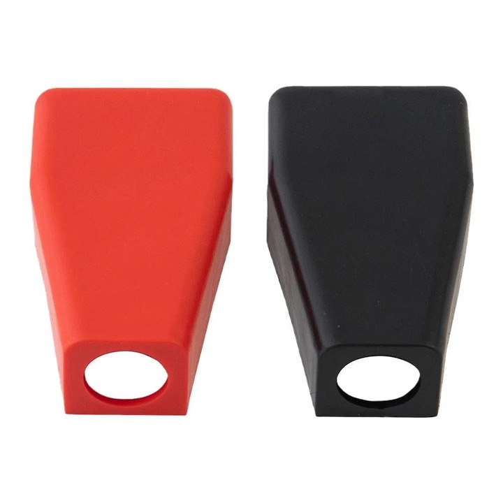 Capace terminal baterie YANYXR set 2 piese cauciuc negru rosu 200°C